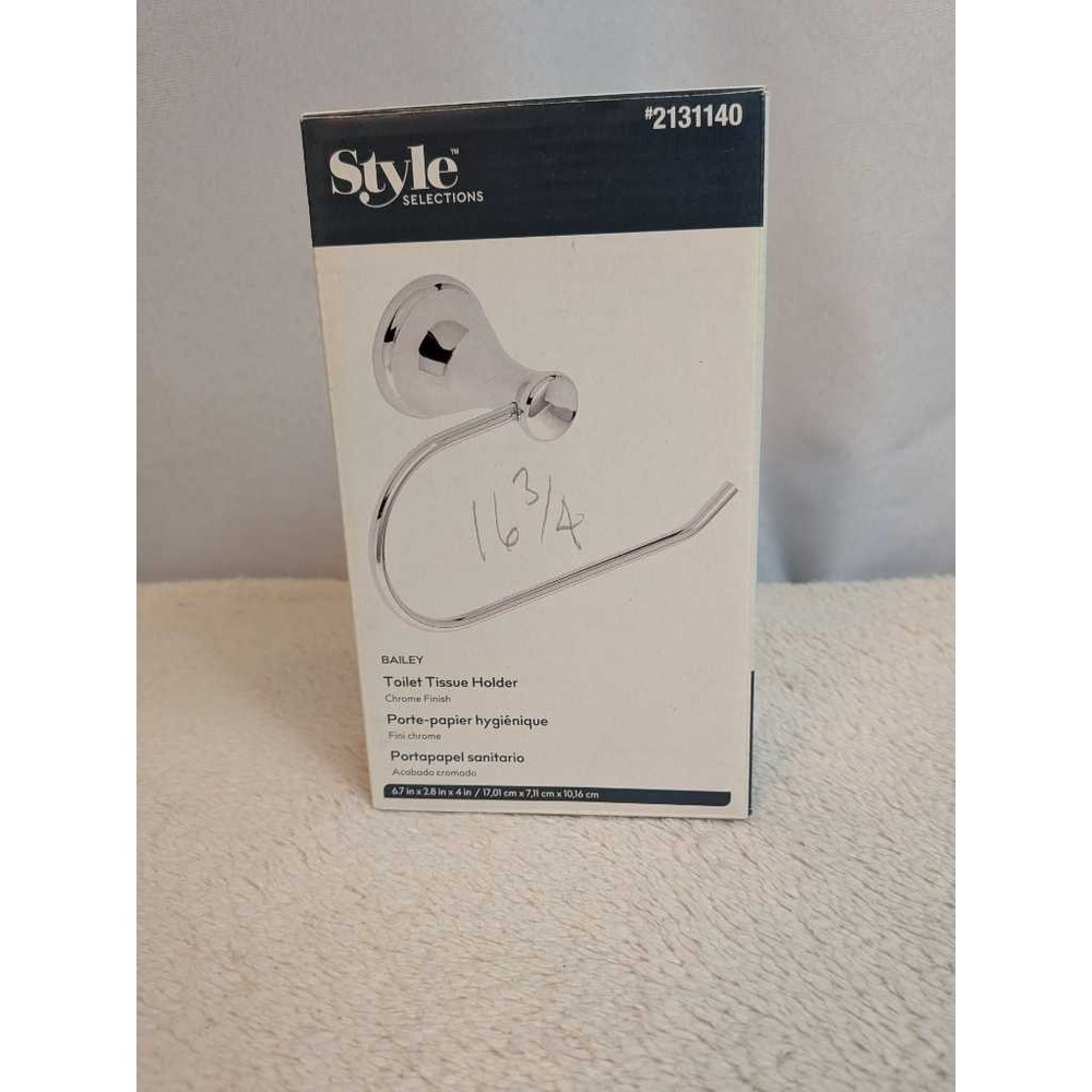 Style Selections Bailey Toilet Tissue‎ Holder Chrome Finish New
